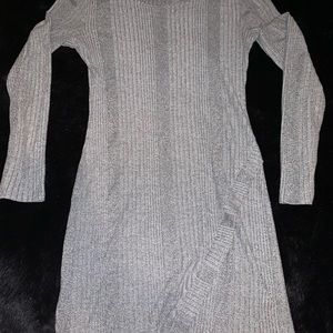 Grey Assymetrical Mini Dress!